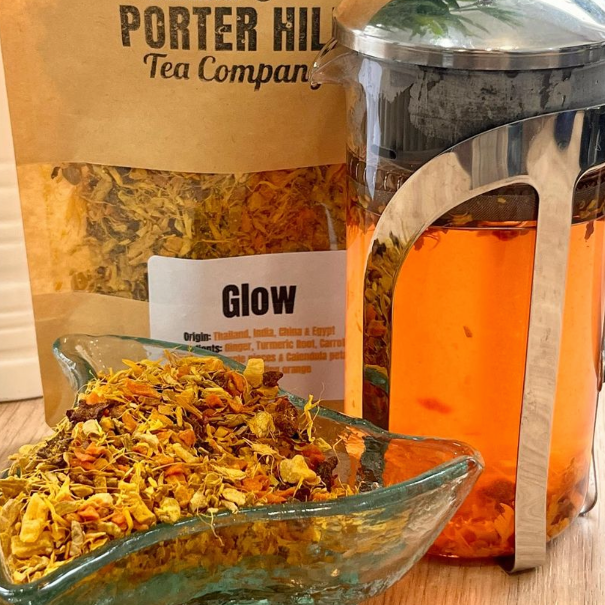 glow loose leaf herbal tea porter hill